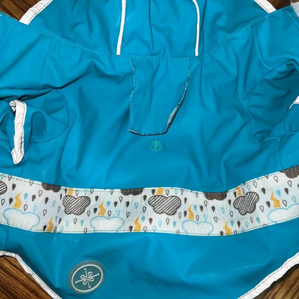 reversible puppy rain coat size: XS/S